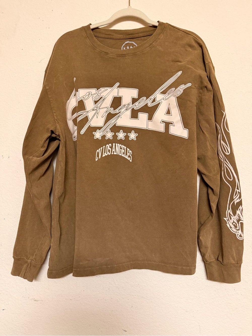 CV Los Angeles Olive Graphic Long-Sleeve Tee